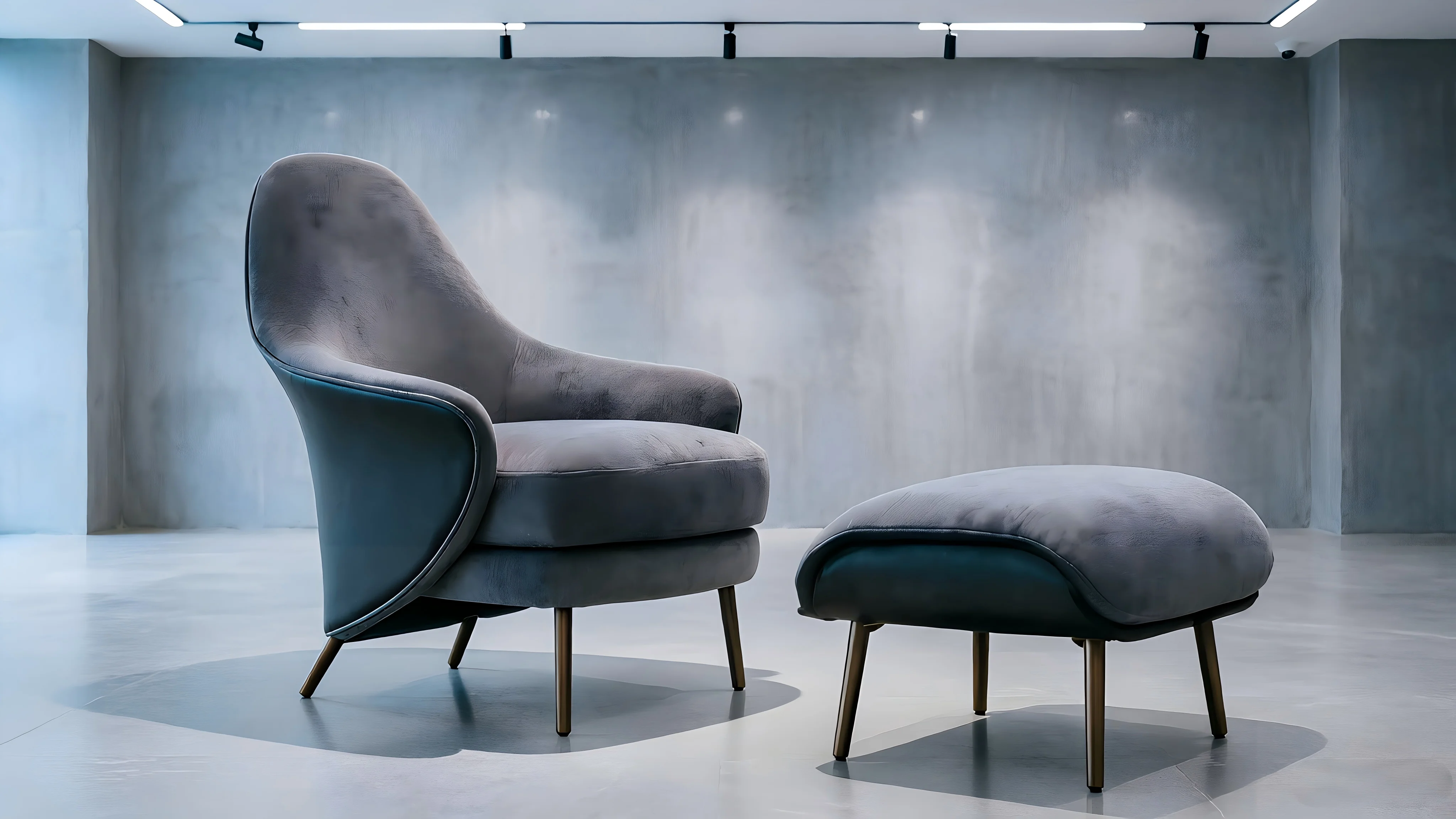 Cygnet High-Back Lounge & Ottoman