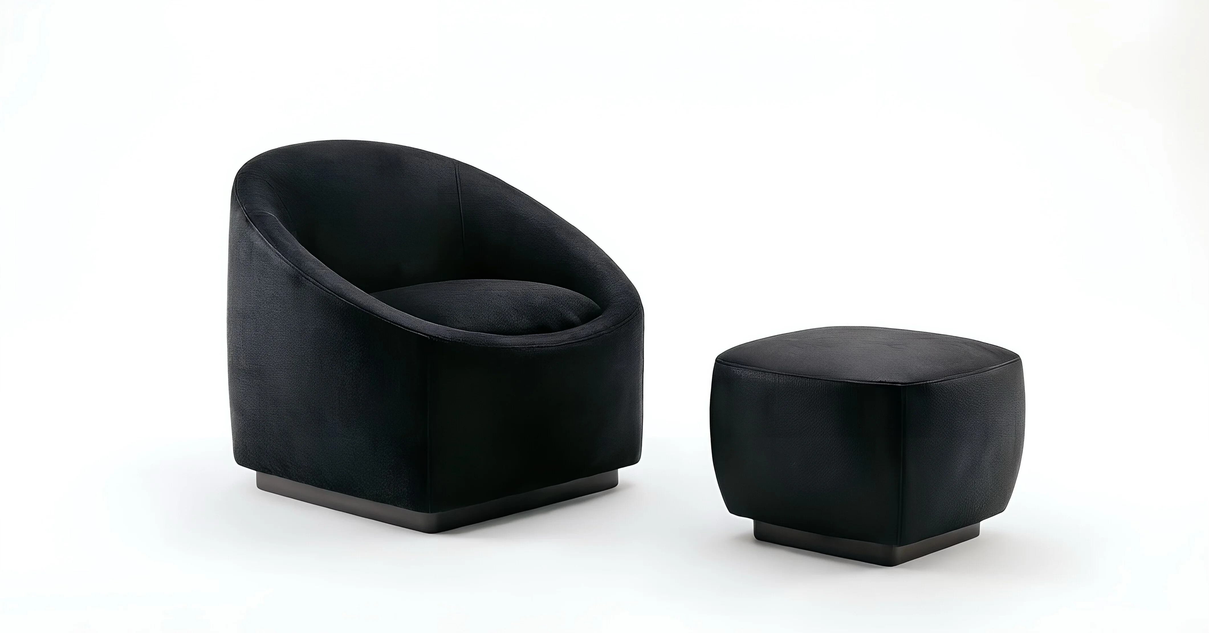 Eclipse Occasional Chair & Ottoman — white background