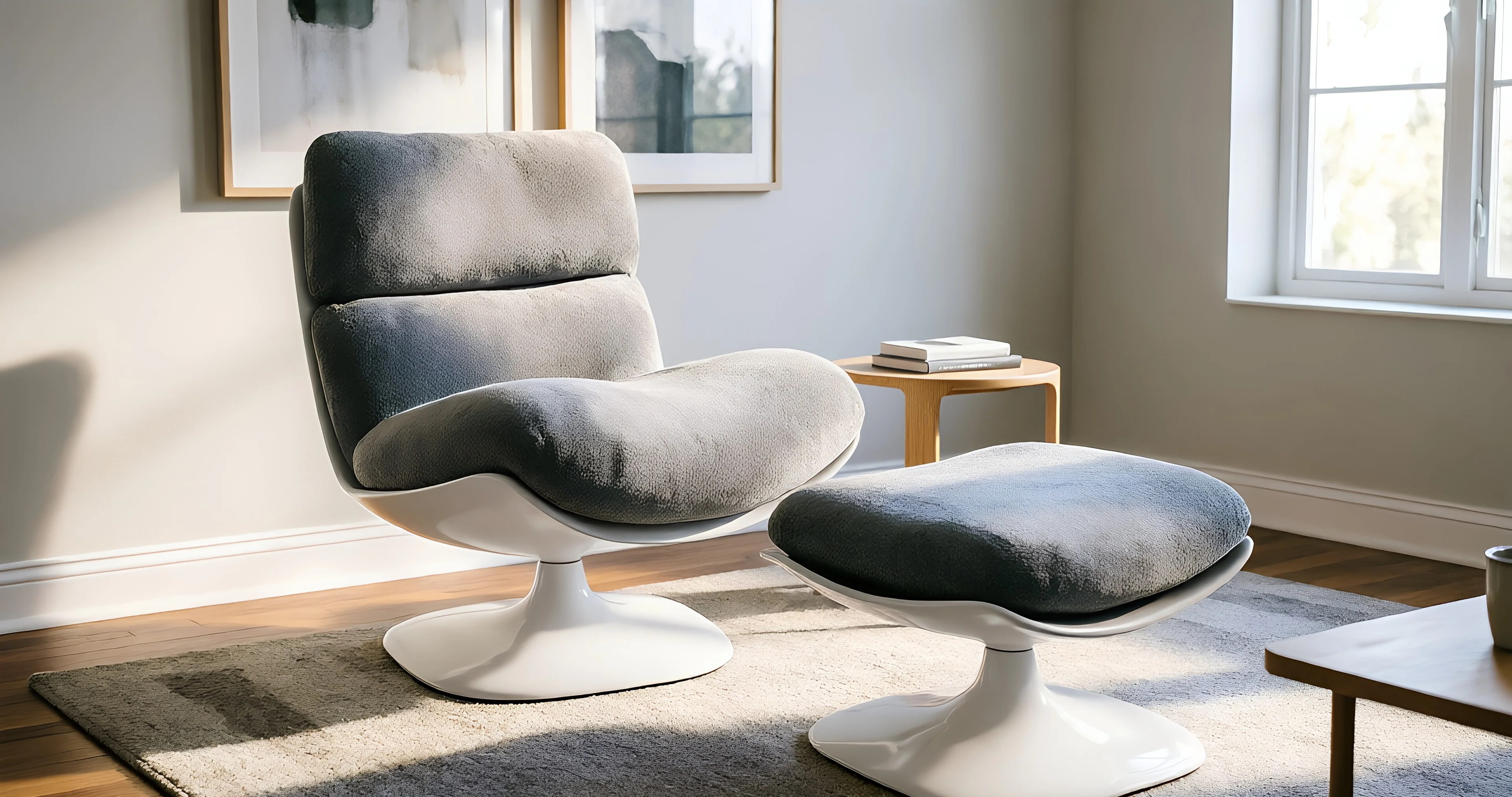 Nova Swivel Lounge & Ottoman — alternate angle