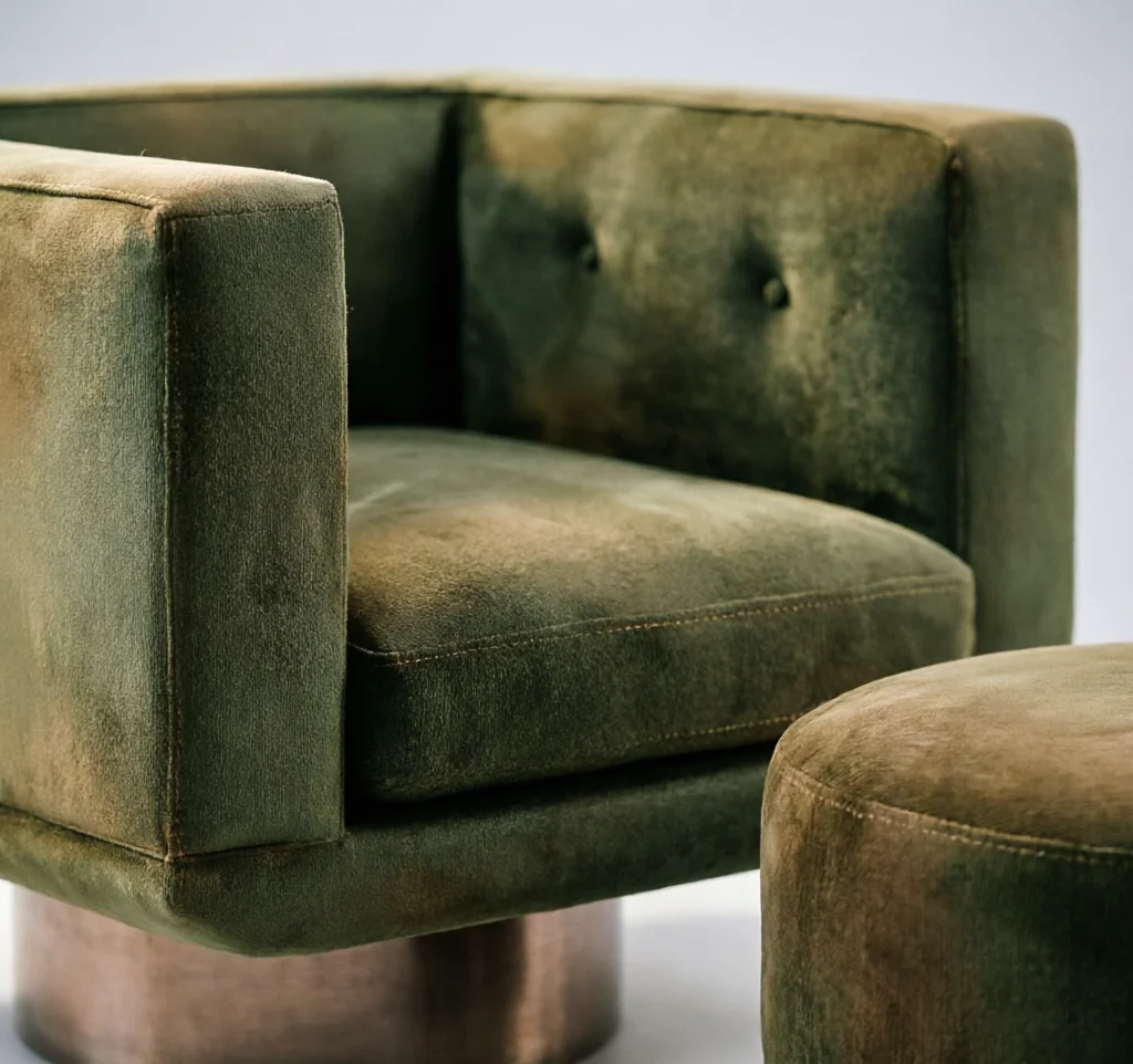 Solstice Swivel Lounge & Ottoman — detail view