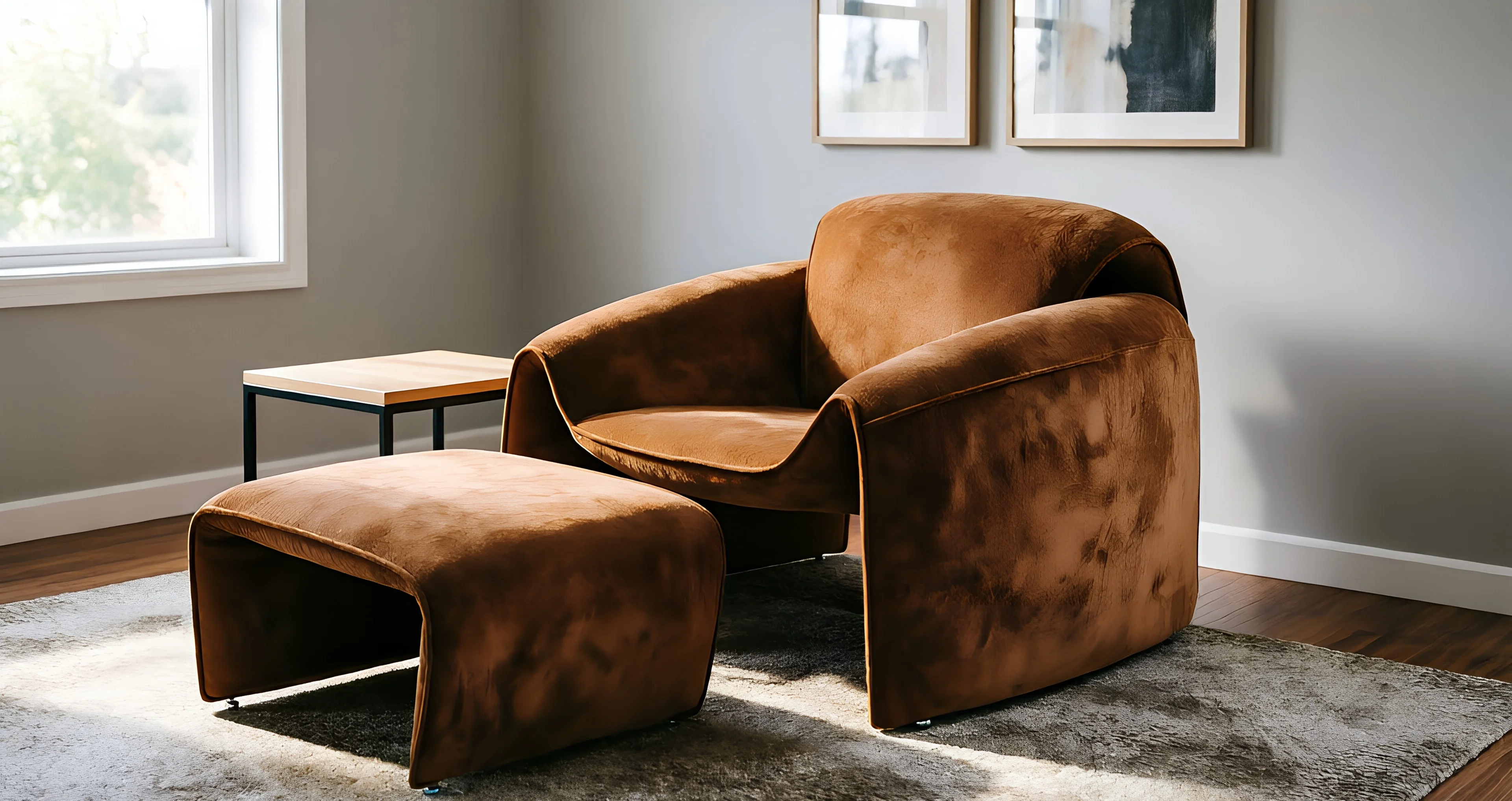 Fold Lounge Chair & Ottoman — alternate angle