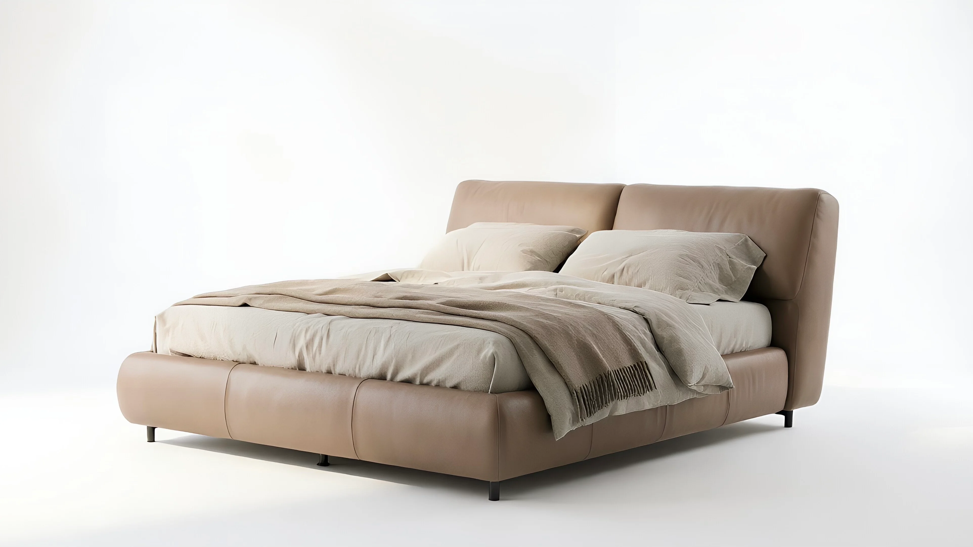 Sienna Monoblock Nubuck Bed — white background