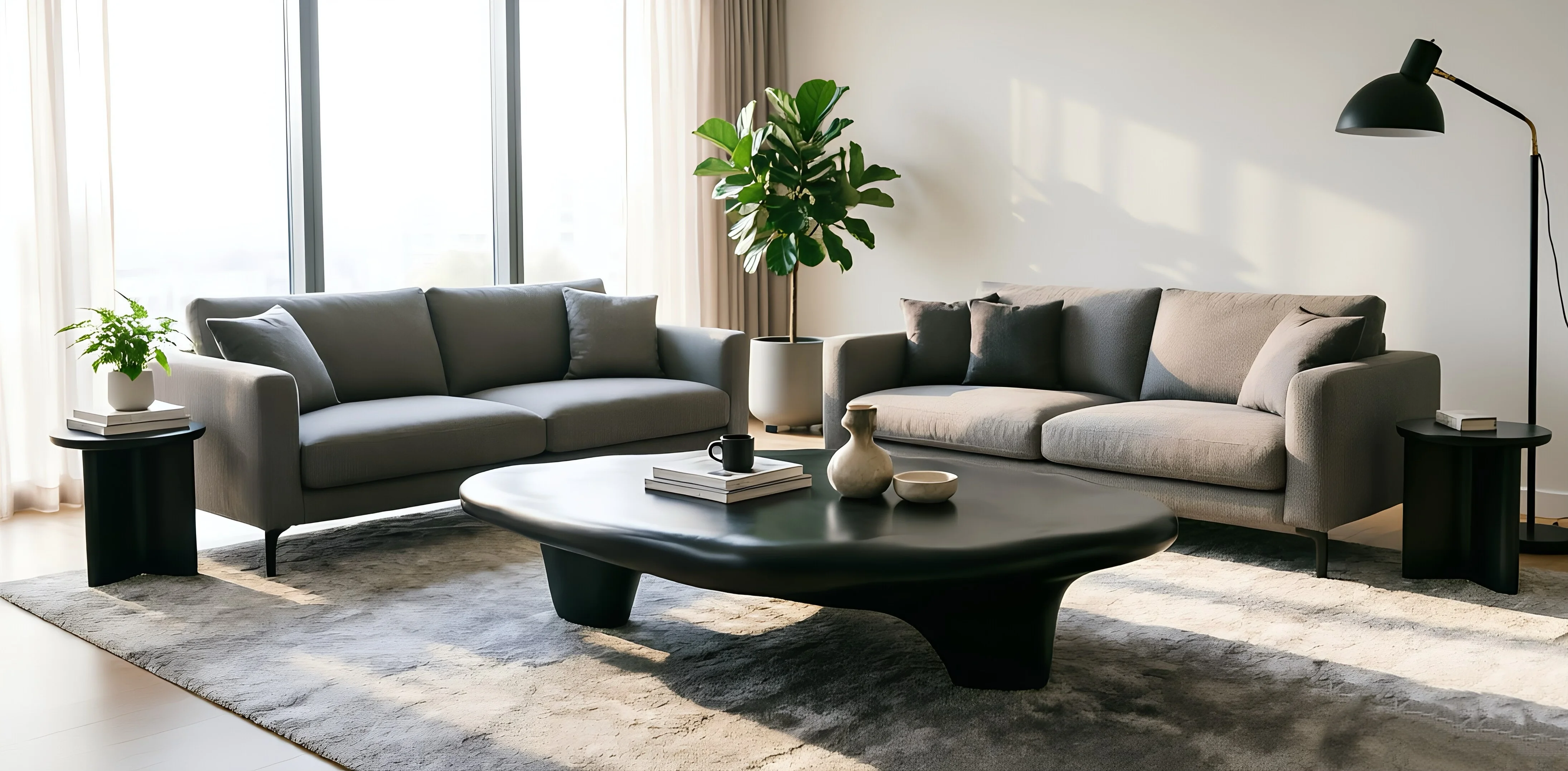 Obsidian Flow Coffee Table — alternate angle