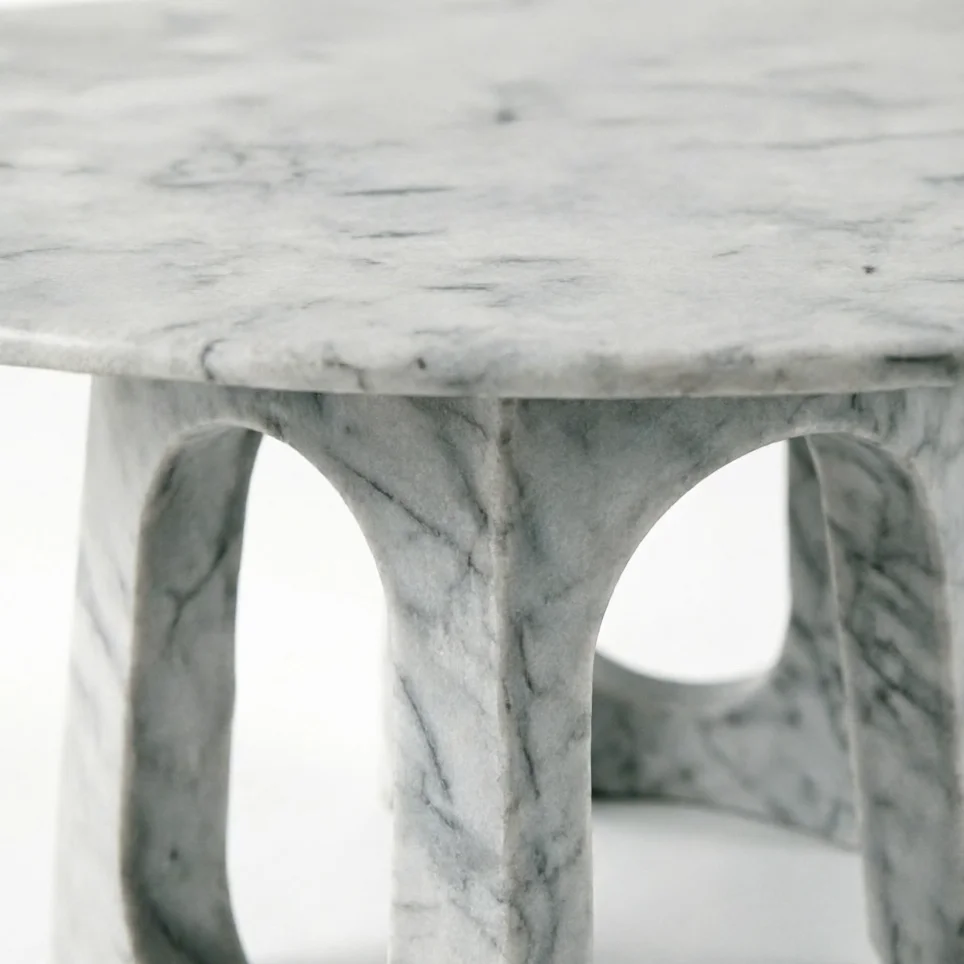 Colosseum Arched Marble Table — detail view