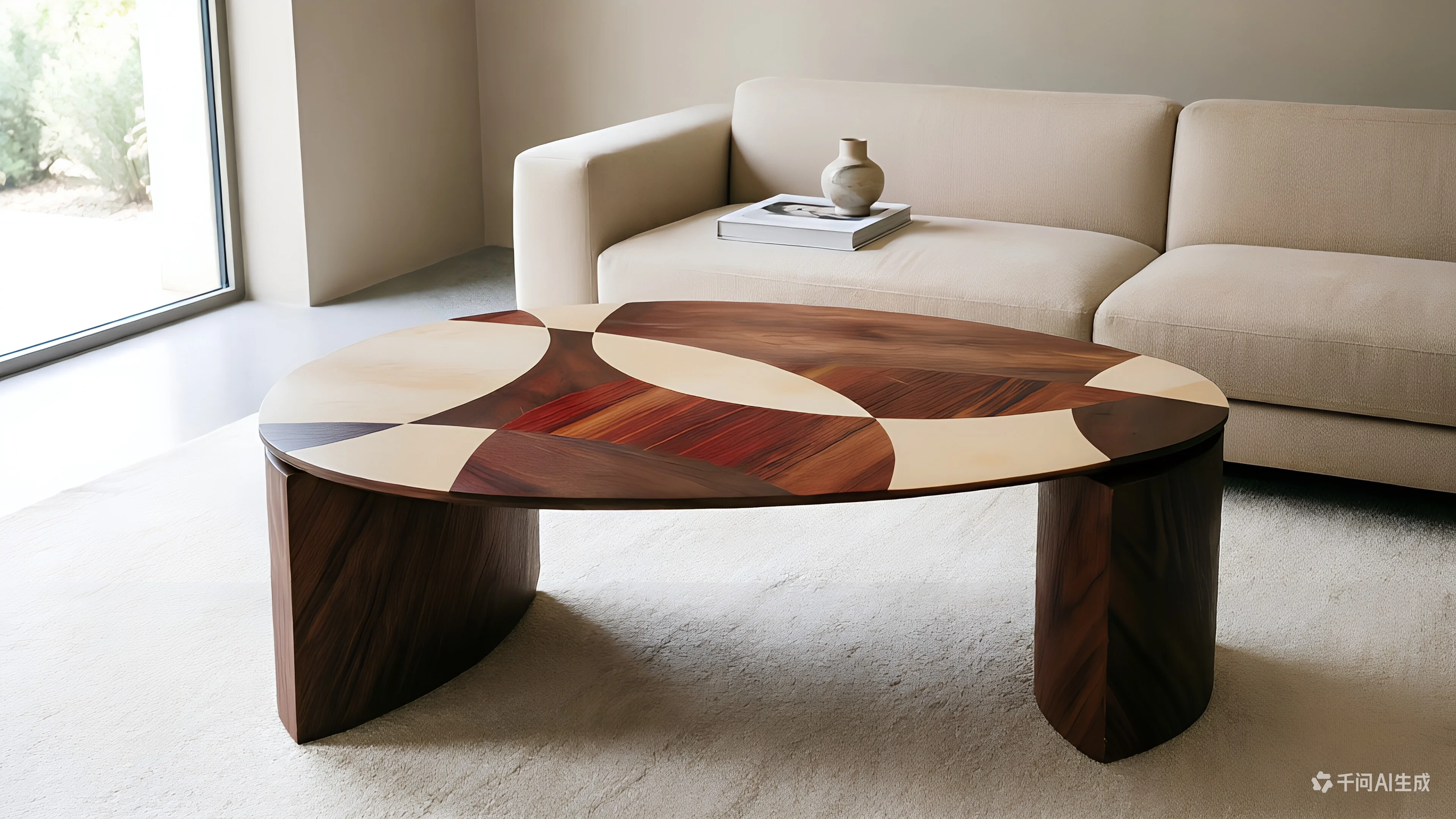 Mosaic Petal Coffee Table — alternate angle