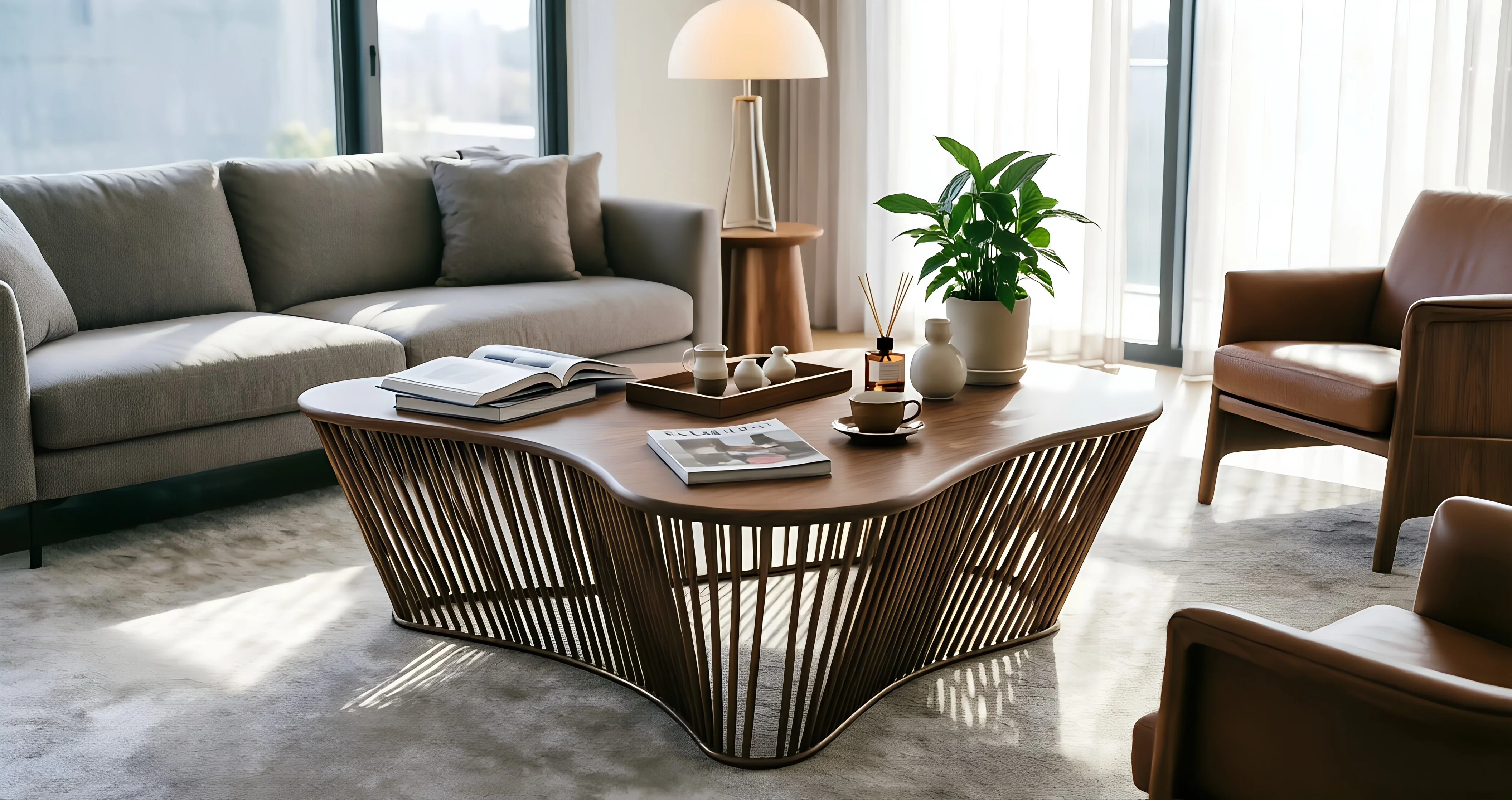 Lyric Spindle Coffee Table — alternate angle