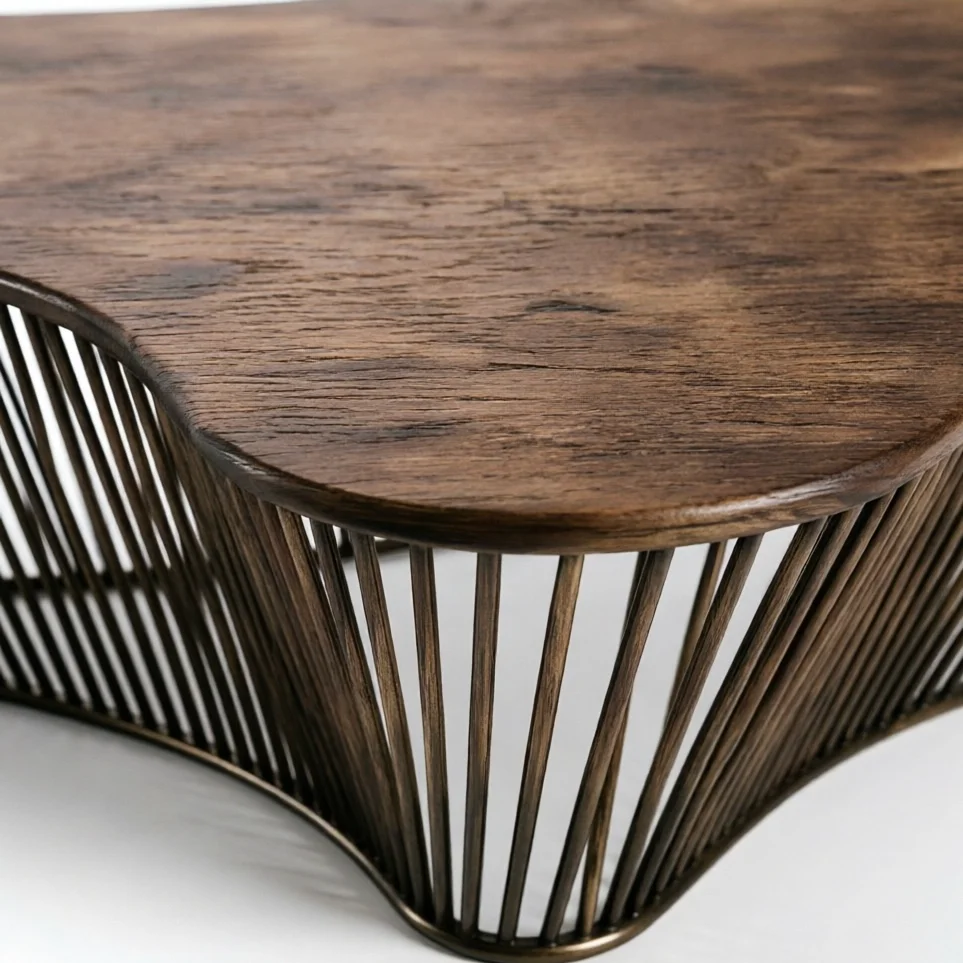 Lyric Spindle Coffee Table — detail view