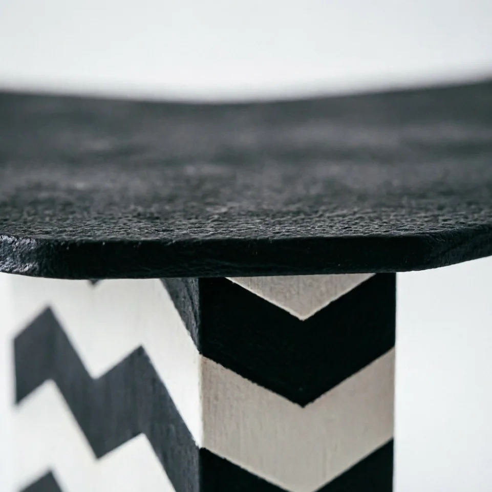Zigzag Monolith Dining Table — detail view