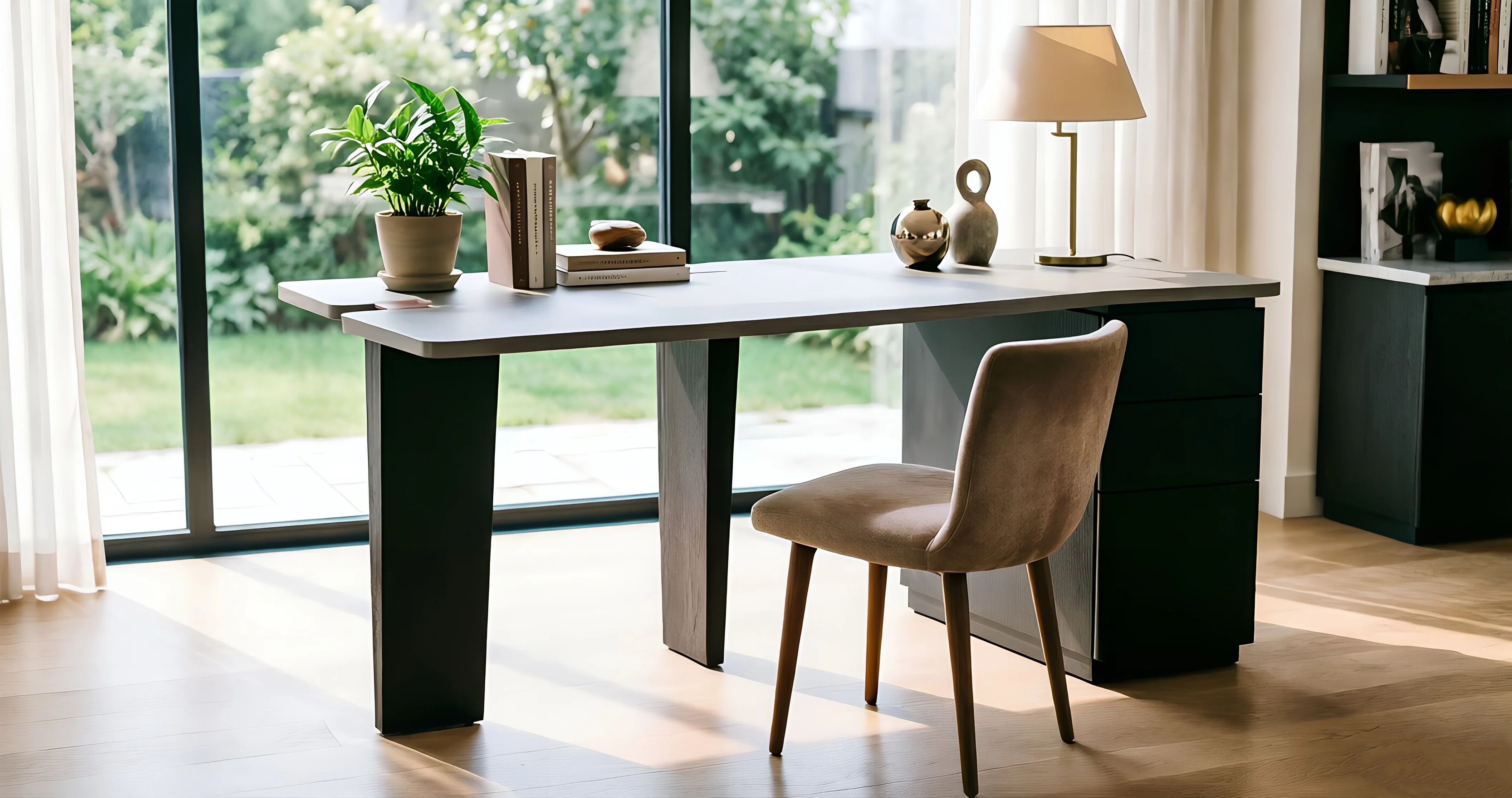 Zenith Asymmetric Desk — alternate angle