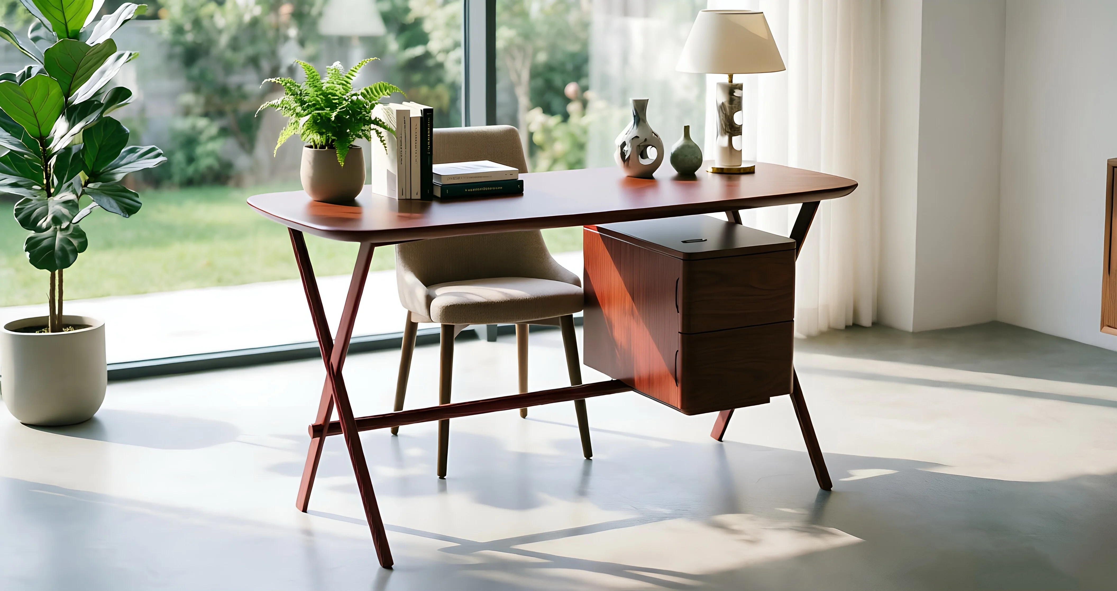 Rubis Suspended Desk — alternate angle