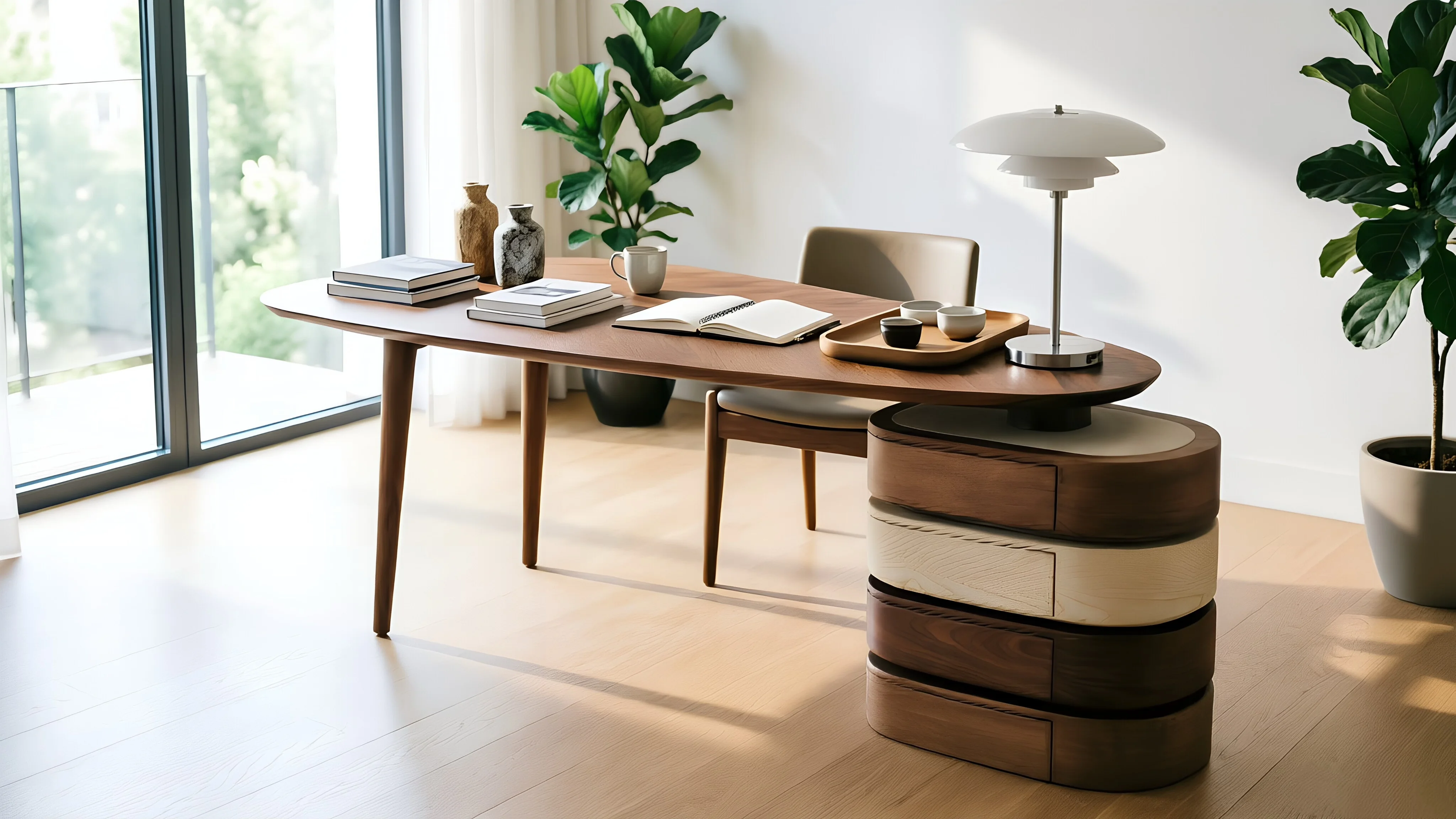 Orbital Pebble Desk — alternate angle