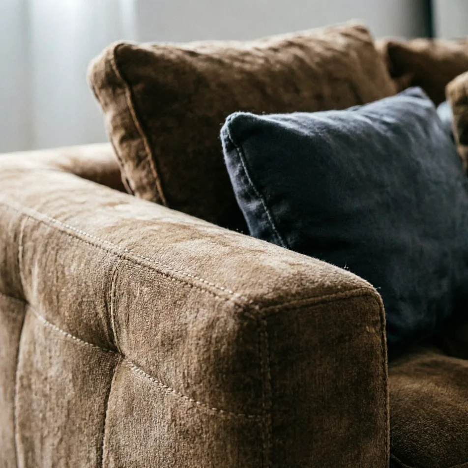 Velvet-Crush Grand Sectional — detail view