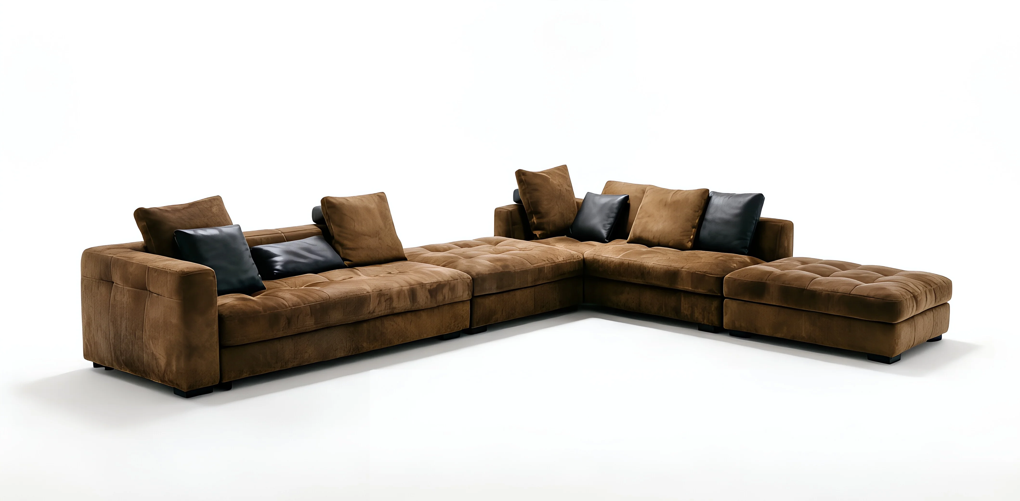 Velvet-Crush Grand Sectional — white background