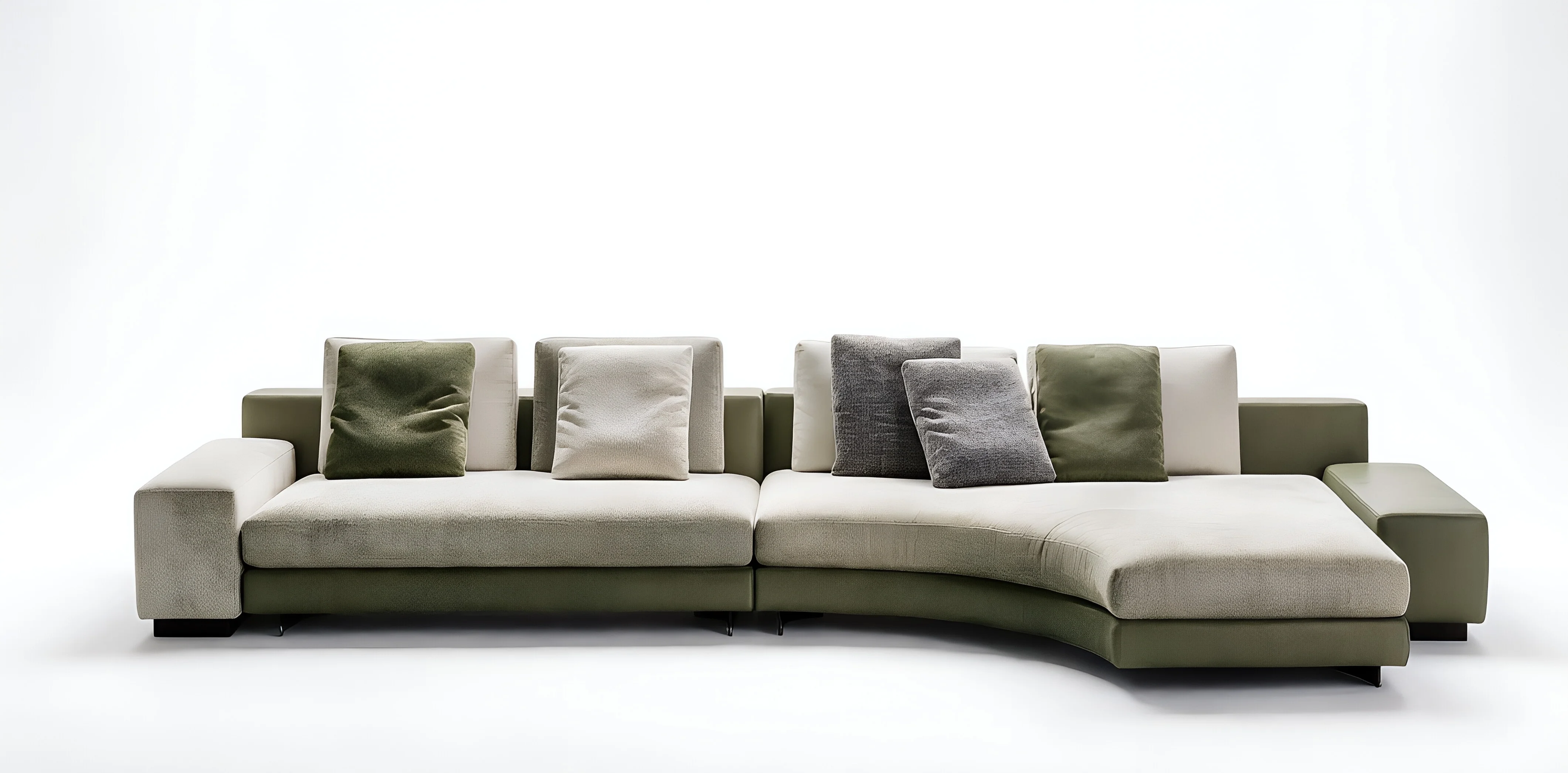 Eden Curved Sectional — white background