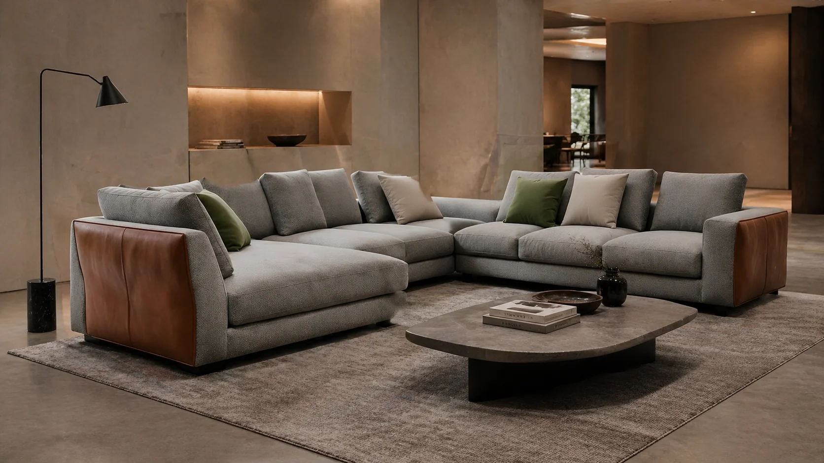 Legacy Leather-Bound Sectional — alternate angle
